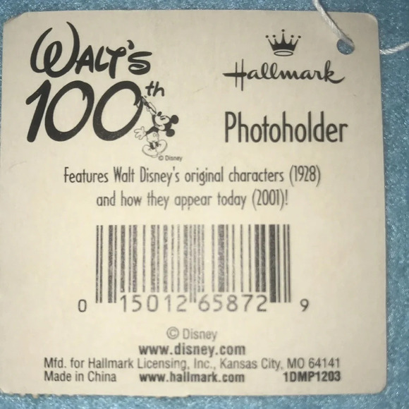 WALT DISNEY vintage photo holder 1928- 2001 original characters 100 anniversary - Picture 7 of 8